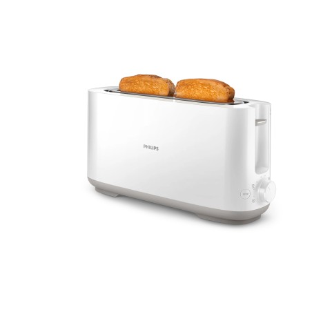 "Philips Daily Collection HD2590 Toaster - Sleek White Design for Perfectly Toasted Bread Every Time!"